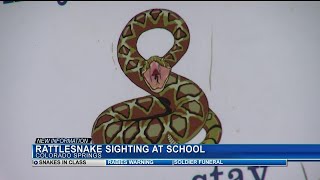 Colorado Springs middle school takes precautions after rattlesnake sighting [upl. by Oigile]