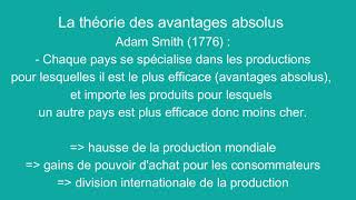 Chapitre 3  Avantages comparatifs dotations factorielles technologiques spécialisation mondiale [upl. by Wilmer]