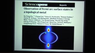 Prof Zahid Hasan quotWeyl Fermions amp Topological Fermi Arcsquot [upl. by Aneed975]