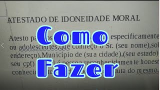 Atestado de idoneidade Moral [upl. by Valerle]