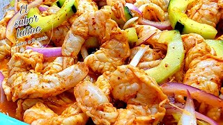 🔴 Como Hacer un Delicioso Aguachile Rojo de Camaron 🦐 [upl. by Rhett]