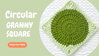 Circular Granny Square  Free pattern [upl. by Inilam]