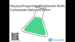 370 BCH3023 Physical Properties of Carboxylic Acids Carboxylate Salts and Esters [upl. by Anuqahs104]