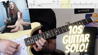 Pantera  10s Guitar Solo Play Through with Tabs E Standard Tuning [upl. by Adlev]