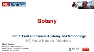 Master Naturalist Botany Preclass Part 3 Reproductive Morphology [upl. by Sileas]