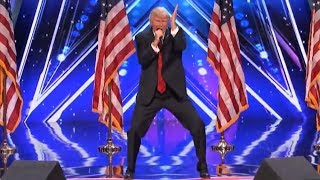 DONALD TRUMP Wins Again  Full Audition  Americas Got Talent 2017 [upl. by Yelreveb]