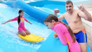 🤩 Challenge în PISCINĂ 🌊 MARA sau TEO CÂȘTIGĂ la SURF 🏄‍♀️ în ATLANTIS DUBAI 🇦🇪 [upl. by Veradia]