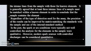 part 41 Arc  Spark Atomic Emission Spectrometry by Prof Ibrahim Zamil Alzamil [upl. by Gallager]