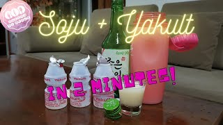 Soju  Yakult SOJUKULT mix in 2 minutesSoju NightHow to make Soju and Yogurt drink [upl. by Levy262]