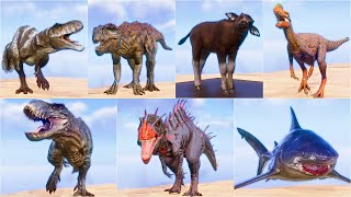 ALL NEW 17 MODDED DINOSAURS REPTILES AND FEEDERS IN JURASSIC WORLD EVOLUTION 2 [upl. by Vish825]