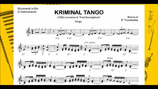 KRIMINAL TANGO PTrombetta tango Base Audio Spartiti DO Si♭ Mi♭ Fisarmonica e tutti gli Strumenti [upl. by Willey]