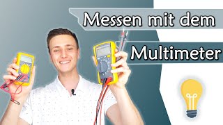 Spannung Strom und Widerstand mit dem Multimeter messen  Tutorial  Gleichstromtechnik 6 [upl. by Ecila281]