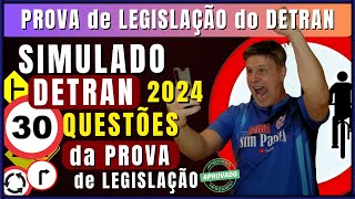 Simulado do DETRAN 2024 Exame legislação de trânsito 2024 30 Questões da Prova teórica do DETRAN [upl. by Eizus]