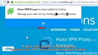 Hoxx VPN How to install on Firefox [upl. by Gardiner]