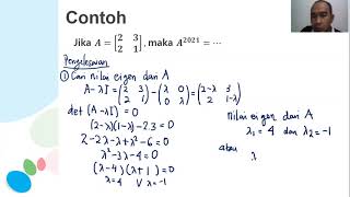 Aplikasi Diagonalisasi Matriks Menghitung An dengan A matriks berordo 2x2 [upl. by Allebasi]