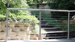 How to install a DIY stainless steel handrail with raised saddles [upl. by Enrobialc124]