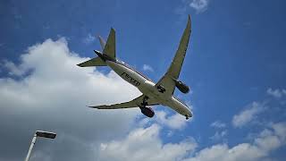 Royal Jordanian 787 Approach Heathrow 09L [upl. by Garlen]