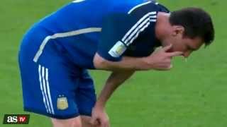 Messi vomit vs Germany  Brazil World Cup Final 13072014 [upl. by Nrublim811]