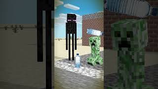 Old Herobrine bottleflip Challenge  Minecraft Short Animation Pastlives  Sapientdream shorts [upl. by Elumas]