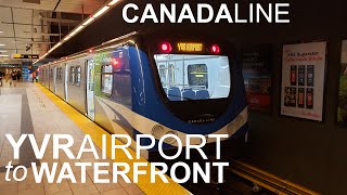 Complete Real Time Canada Line Ride  YVRAirport to Waterfront [upl. by Tyrus730]