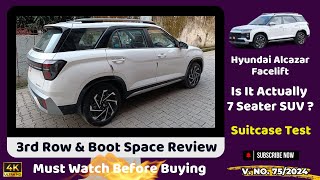 Hyundai Alcazar Facelift Third Row amp Boot Space  Alcazar Facelift Is Better Than XUV700 amp Safari [upl. by Lauritz]