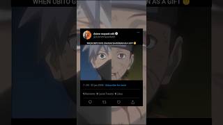 when obito give kakashi sharingan as a gift 😇 amv naruto hindi shorts [upl. by Yekcor]