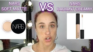 NARS CONCEALER COMPARISON  Soft Matte Complete vs Radiant Creamy  Medium 1 M1 Custard [upl. by Ivy]