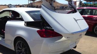 Infiniti Q60 Convertible roof open [upl. by Nwahs]