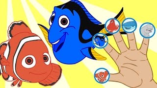 🐟 FINDING DORY 🐟 Finger Family song  Nursery Rhymes [upl. by Gelasias297]