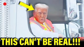 Trumps AWKWARD TRUCK STUNT turns into HUGE MISTAKE [upl. by Wearing]