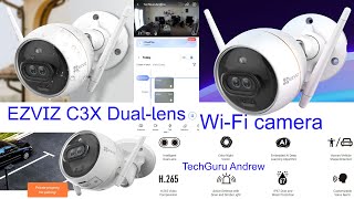 EZVIZ C3X Duallens WiFi camera with builtin AI REVIEW [upl. by Pokorny]