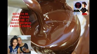 Receita de Como Fazer Ganache P Bico e Recheio Passo a Passo [upl. by Akcirehs106]