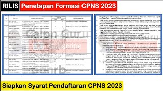 RILIS Formasi CPNS 2023  Cek Syarat Pendaftaran CPNS 2023 pada Link Pendaftaran CPNS 2023 [upl. by Eanal552]