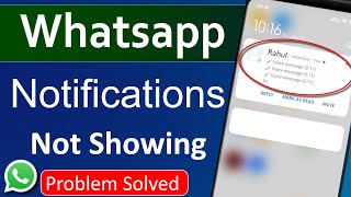 Whatsapp notification not showing on home screen  Whatsapp notifications show nhi ho raha hai [upl. by Leiad933]