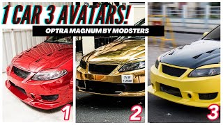 1 Chevy Optra Magnum Completely Modified  3 Avatars  Bodykit  Exhaust  Wrap  Modsters [upl. by Gawlas]