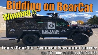 Bidding on Lenco BearCat Armored Personnel Carrier the UTG Tube vehicle is FOR SALE [upl. by Darbee945]