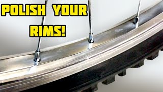 How to quickly polish aluminum bicycle rims  DYI Cheap Option [upl. by Yznel455]