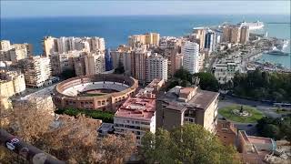 Fantastic views over Málaga up towards the castle And Squirrels AN ENGLISHMAN IN MALAGA [upl. by Samul344]