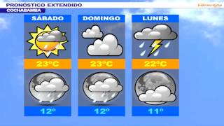 Pronóstico del Tiempo BoliviaMundo 212223Feb2015 [upl. by Wiburg]