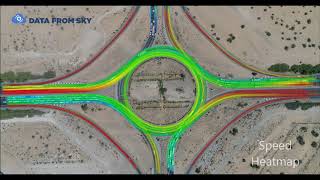 VideoTraffic Analysis  Signalized roundabout in Dubai [upl. by Normalie185]