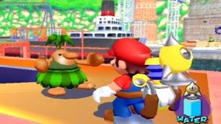 Super Mario Sunshine 100 Walkthrough  Part 19  Ricco Harbor 30 Blue Coins Complete Guide [upl. by Eednil]