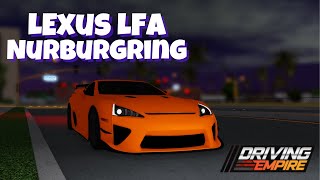 NEW Limited Lexus LFA Nurburgring Review in Driving Empire [upl. by Eelesor]