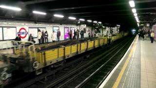 HD London Underground Diesel Schoma Locos 10 amp 9 Power Through Euston Square  19414 [upl. by Aihsema]