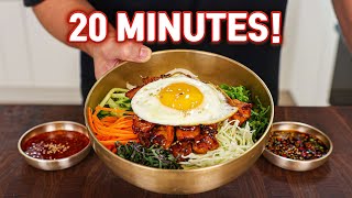 Truuuust Me This Is The Easiest Bibimbap Of All Time l Chicken Bibimbap in 20 Minutes amp 3 Sauces [upl. by Johansen]