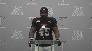 Troy Football Press Conference Players  Texas State Postgame [upl. by Aina]