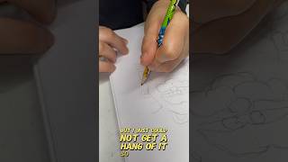 Drawing Garfield but using my left hand Challenge 1 [upl. by Nwahsar]