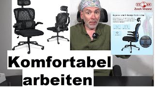 Ultimativer Komfort am Arbeitsplatz Ergonomischer bequemer PCStuhl Bürostuhl Mesh Chefsessel [upl. by Ninnetta]