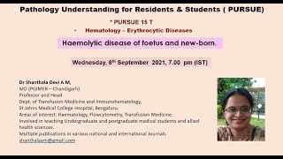 Pursue 15 T Live Hematology – Erythrocytic Diseases Hemolytic disease of foetus and newborn [upl. by Colbye]