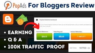 Pop Ads Network Review  Pop Ads Earning FAQs Disadvantages  Adsense Alternative Ad Network [upl. by Weisburgh143]