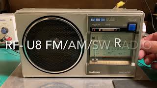 National Panasonic RFU8 FMMWSW Radio Receiver [upl. by Airemat523]